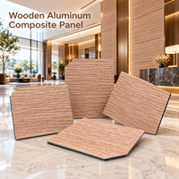Panneau composite en aluminium de 4 mm, aspect bois, pour murs décoratifs architecturaux