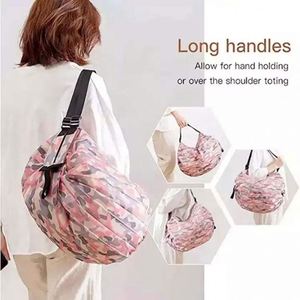 Foldable Reusable Grocery Bags <b>Folding</b> Shopping Tote Bag Fits in Pocket Eco Friendly Cloth for Groceries Recycle Bags Waterproof - Product Image 4