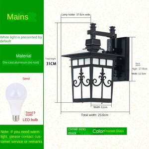 เสาไฟ LED อลูมิเนียมกันน้ำ IP65โคมไฟสไตล์คลาสสิกสำหรับสวนในบ้านลานและแหล่งจ่ายไฟฟ้ากระแสสลับสำหรับ - Product Image 5