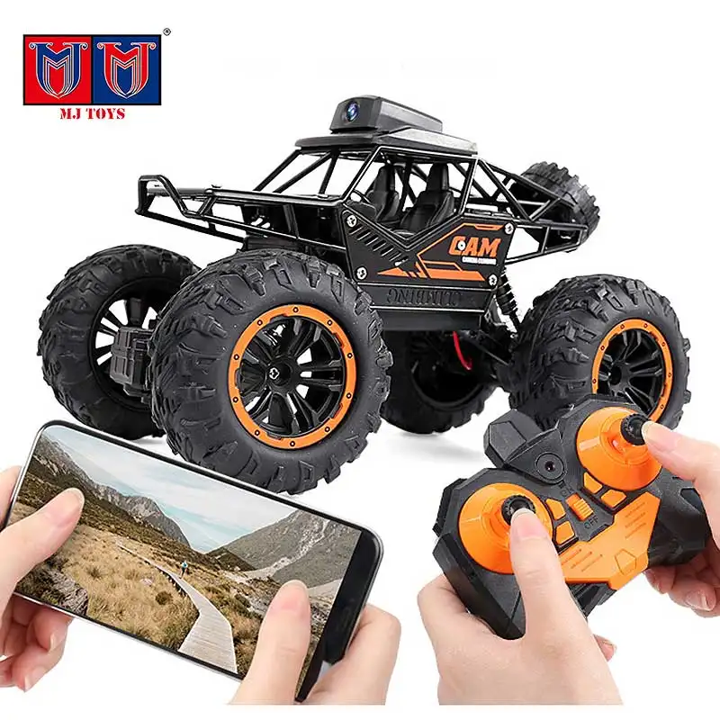 1:18 Kustom Skala 1/18G 4X4 Aloi APP R/C Kamera Video Rekam Panjat Tebing Off Road Rc Crawler Mobil Besar dengan Kamera WIFI HD