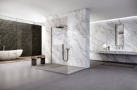 Dalle de granit artificiel gris moderne de grande taille 1600x3200MM pour sol/mur intérieur, effet jadéite froide, grand format pour mur de douche et plan de travail