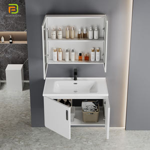 Vente en gros de meubles de salle de bain imperméables, vasques, meubles de salle de bain en PVC, miroir mural, armoire de salle de bain avec lavabo - Product Image 5