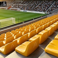 Chaises de stade ergonomiques en plastique PP intelligentes pour événements sportifs, sièges de stade pour arènes, gradins de matchs de football, sièges de stade durables en plastique PP
