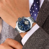 Poedagar 1413 Luxus Herren Mechanische Uhr Mode Hohl-Tourbillon Montre Wasserdichte Edelstahl Automatikuhr für Männer