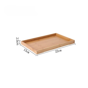 Hot Sale Customized Rectangular Bamboo Tray for Tea Cups Baked Fruit Eco-Friendly <strong>Wood</strong> <strong>Plates</strong> for Hotel Barbecue Parties - Product Image 1