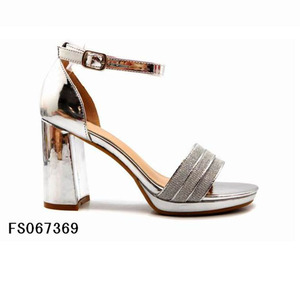 <span class=keywords><strong>Argento</strong></span> shinning di scintillio chiuso indietro piattaforma alta blocco <span class=keywords><strong>tacchi</strong></span> cinturino alla caviglia sandali scarpe delle signore di modo - Product Image 1