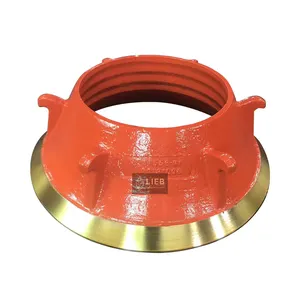 Latest Technology Mn18Cr2 Mining Crusher Parts Cone Crusher Mantle Bowl Liner Cone Crusher Wear Spare Parts Manganese Liner