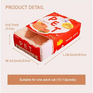Enclosed <b>Plush</b> Cat <b>Bed</b> Box Kennel Soft Pet House Indoor Sleeping Nest for Cats <b>Dogs</b> - Product Image 6