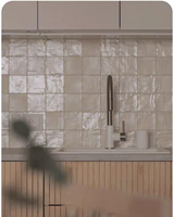 Carreau émaillé noir et blanc rétro crème française petite brique blanche faite à la main cuisine toilette café carrelage mural