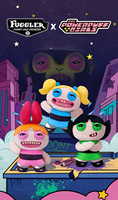Fuggler X Powerpuff Girls Collab Plush Doll Ugly Cute Tooth Monster Blossom Bubbles Buttercup Trend Collectible Stuffed Toy