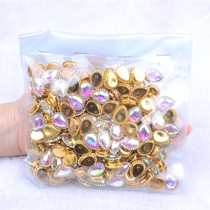 Offerta Speciale: 200 Pezzi di Strass in Vetro con Base Dorata, Cristalli Piatti <span class=keywords><strong>per</strong></span> Cucito, Pietre Brillanti <span class=keywords><strong>per</strong></span> <span class=keywords><strong>Scarpe</strong></span> in Vari Colori - Product Image 2