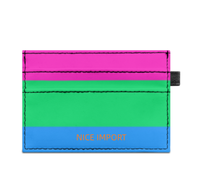 Omniseksueller Regenbogen Super Schlanker Doppelseitig Bedruckter Kartenhalter Tragbarer Kreditkartenhalter aus PU-Leder für Männer und Frauen