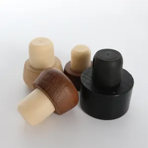 Natural Cork Stoppers General Synthetic Wood Cap Synthetic Cork For Glass Liquor Bottle