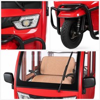 Tricycle électrique LURIKA PST-04 pour transport de passagers, carrosserie fermée, toit panoramique, design haute visibilité, 60V 1100W