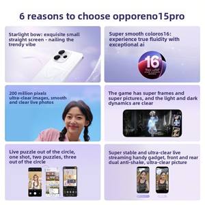 Vendita Diretta <span class=keywords><strong>OPPO</strong></span> Reno15 Pro 5G Smartphone 6.8 Pollici Dimensity 8450/Fotocamera Grandangolare 200MP/6500mAh/Ricarica 80W/Supporta NFC - Product Image 4