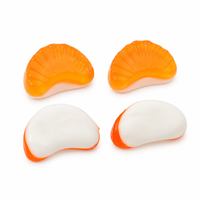 Leuke mini fruitvormige schuimjelly snoepjes, bulk groothandel, verpakt in zakjes, zacht kauwsnoep voor feestjes en tussendoortjes.