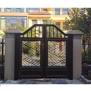 Puerta Principal JHR de Alta Calidad, Hermosa Puerta Exterior para Casa, Elegante Diseño de Puerta de Hierro Forjado de Aluminio para Hogar - Product Image 4