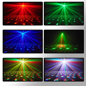 Mini projecteur LED rotatif 7-en-<span class=keywords><strong>1</strong></span> à effets colorés, lumière DJ DMX RGBW, boule magique, éclairage à faisceau, stroboscope, laser, projecteur PAR avec trépied - Product Image 5
