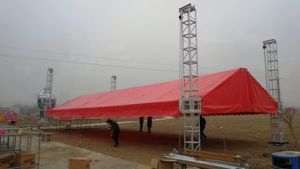 Tienda de campaña personalizada con pernos de aluminio rojo con sistemas de elevación y tubo telescópico para eventos de boda o alquiler de iluminación de <span class=keywords><strong>DJ</strong></span> - Product Image 5