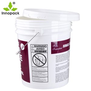 Chine usine directe PP matériel seaux de stockage d'eau poignée en métal impression personnalisée 18L seau en plastique avec couvercle - Product Image 2