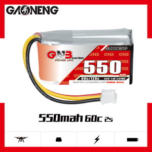 Batería LiPo RC GNB GAONENG 2S 550mah 7.4V 60C PH2.0 3PIN para Coche RC 1:28 1/28 4WD Drift On/Off Road K969 K989 Wltoys Brushed - Product Image 2