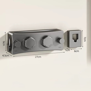 Séchoir à <span class=keywords><strong>linge</strong></span> rétractable invisible de 5,2 m pour usage intérieur/extérieur, installation sans perçage, avec câble en acier - Product Image 2