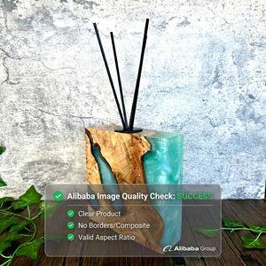 Sandalwood Incense <b>Burner</b> Eco-Friendly Indian Incense Aromatic Home Decor Natural Blue Green Finish All-Season Use - Product Image 1
