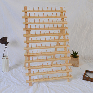 Hiện đại 12-Tier treo tường mộc mạc chủ đề bằng gỗ chủ 120 <span class=keywords><strong>spool</strong></span> giá gọn gàng có thể truy cập may <span class=keywords><strong>Organizer</strong></span> cho thêu thủ công - Product Image 4