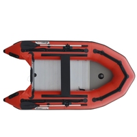 Bateaux de pêche gonflables pliables de 2,7 mètres avec plancher en aluminium, vente en gros d'usine, certification CE, bateaux pontons portables personnalisés