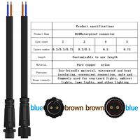 Connecteurs de câbles circulaires étanches en cuivre FPC M8-M16 (2-5 broches mâle/femelle) pour éclairage LED extérieur, pompes à eau et surveillance