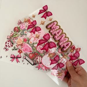 Autocollant de transfert transparent pour tasse à café, design de dessin animé, Noël, Saint-Valentin, film transparent, 16 oz, 24 oz, verre, plastique, vente chaude - Product Image 4