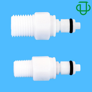 Jijou M ชุด1/8Npt-1/4Npt เกลียววาล์วหยุด POM ข้อต่อพลาสติกสำหรับท่อ9.7-12.7มม - Product Image 1