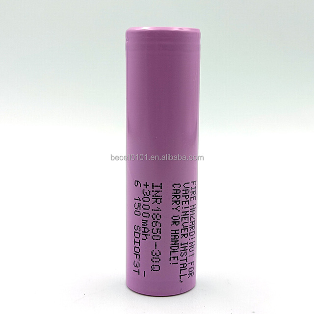 INR18650 30Q 18650 Lithium Ion Battery 3.6V 3000mAh 15A High Discharge Rechargeable Cell 800 Cycles Life for Battery Pack EU