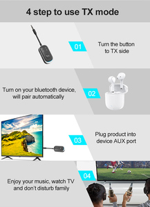 Agetunr J51 v5.3 Bluetooth Transmitter <span class=keywords><strong>Receiver</strong></span> 2-in-1 Bluetooth AUX Adapter cho TV/xe/PC/phòng tập thể dục, cặp 2 thiết bị cùng một lúc - Product Image 5