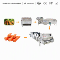 Babywortelkop- en staartknipper voor fruit- en groenteverwerkingslijn, productielijn voor het snijden van babywortelen