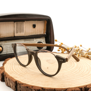 Monture de lunettes en acétate 2026, lunettes de lecture pour myopie, lunettes de soleil effet bois avec verres transparents pour hommes et femmes - Product Image 3