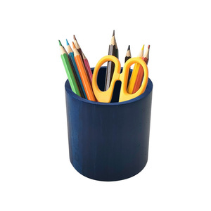 Porte-stylo en bois, diamètre 7,7 cm, hauteur 8 cm, épaisseur 5 mm, conteneur de rangement rond pour bureau - Product Image 4