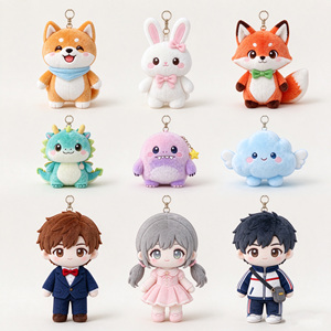 <b>Custom</b> Plush Keychain OEM ODM Cartoon Mascot <b>Key</b> <b>Ring</b> <b>Custom</b> Logo Soft Stuffed Animal Character Monster Plush <b>Key</b> Pendant - Product Image 1