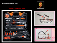 HUIXIN HX-43 Juego de Herramientas Manuales Multifuncionales de Acero al Carbono OEM, Kit de Herramientas de Reparación Multipiezas con Estuche Blando para Hogar y Automóvil