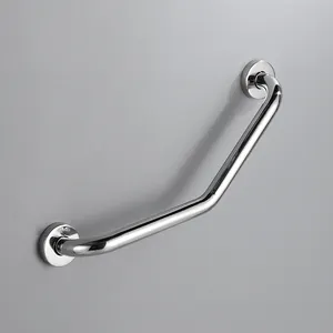China Stainless Steel Metal Bathroom Shower Swimming Pool Curved Toilet Handrail Handicap Safety Grab Bar For Elderly