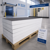 Panel Aislante Rígido de Espuma PIR Ignífugo B1, Alto Valor R, Impermeable, para Paredes, Techos, Cámaras Frigoríficas y Camiones Refrigerados
