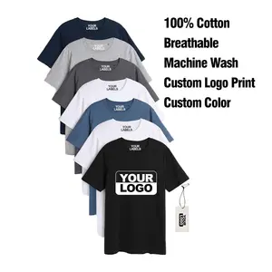 New Summer Herren Hochwertiges Baumwoll-T-Shirt Loose Personalisieren Sie den T-Shirt-Druck Custom for Men