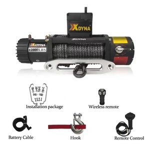 Penjualan terlaris 12000 Lbs derek listrik 12V 24V baja <span class=keywords><strong>Winch</strong></span> dengan tali sintetis alat darurat untuk otomatis - Product Image 5