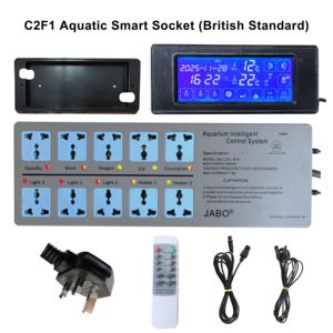 ตัวอย่างปลั๊กไฟ Wifi C2F1, ปลั๊กไฟอัจฉริยะสำหรับตู้<span class=keywords><strong>ปลา</strong></span> พร้อมตัวตั้งเวลาควบคุมผ่าน WiFi 8 ช่อง ควบคุมแยกอิสระ หน้าจอสัมผัส LCD - Product Image 3