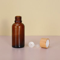 Botol Kaca 5ml 10ml 15ml 20ml 30ml 50ml 100ml Botol Minyak Esensial Kaca Amber dengan Tutup Bambu