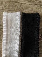 Bande élastique plissée à volants brodés en dentelle de 5 cm pour robe, jupe, pantalon YEA24