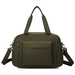 Women Fitness Bag 20-35L Large Capacity Water Resistant Yoga Travel Bag Solid Color Soft Handle Interior Compartment - Product Image 4