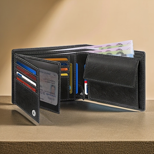 <span class=keywords><strong>Portefeuille</strong></span> pour <span class=keywords><strong>homme</strong></span> avec protection RFID anti-vol, design classique ouvert et fermé, nouveau design court, porte-cartes de visite - Product Image 4