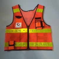 Chaleco de Seguridad Reflectante Rojo con Certificaciones, Chaleco de Advertencia de Alta Visibilidad para Carreteras en Europa y América
