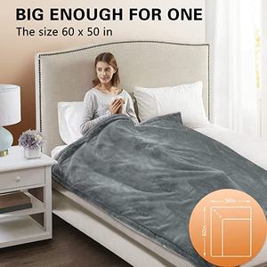 Couverture chauffante Jeté électrique Flanelle douce Lavable en machine Couverture électrique <span class=keywords><strong>3</strong></span> réglages de chaleur Couverture chauffante rapide - Product Image 6